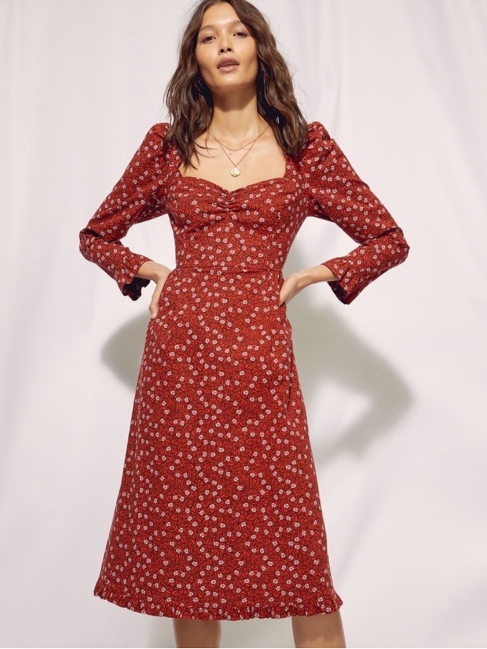 Aritzia Wilfred Polly Midi Dress